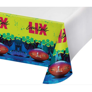 Pack Of 3 Super Bowl Plastic Table Cover 54x102 inch