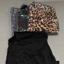 Pack of 4 Biker Shorts for Women - 8 High Waist Tummy Control Summer Workout Shorts for Running Yoga Athletic (Large-X-Large, 1-black/Black/Grey/Leopard)