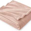 Bedsure GentleSoft Fleece Throw Blanket Dusty Pink - 300GSM Blankets for Couch, Sofa, Bed, Soft Lightweight Plush Cozy Throws for Toddlers, 50x60 inches