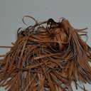 uxcell 2 Yards 8 Inch PU Faux Leather Fringe Trim Double Side Leather Sewing Tassel Fringe for DIY Sewing Dress Crafts Skirt Decoration, Brown, 2 Yards x 8 Inch