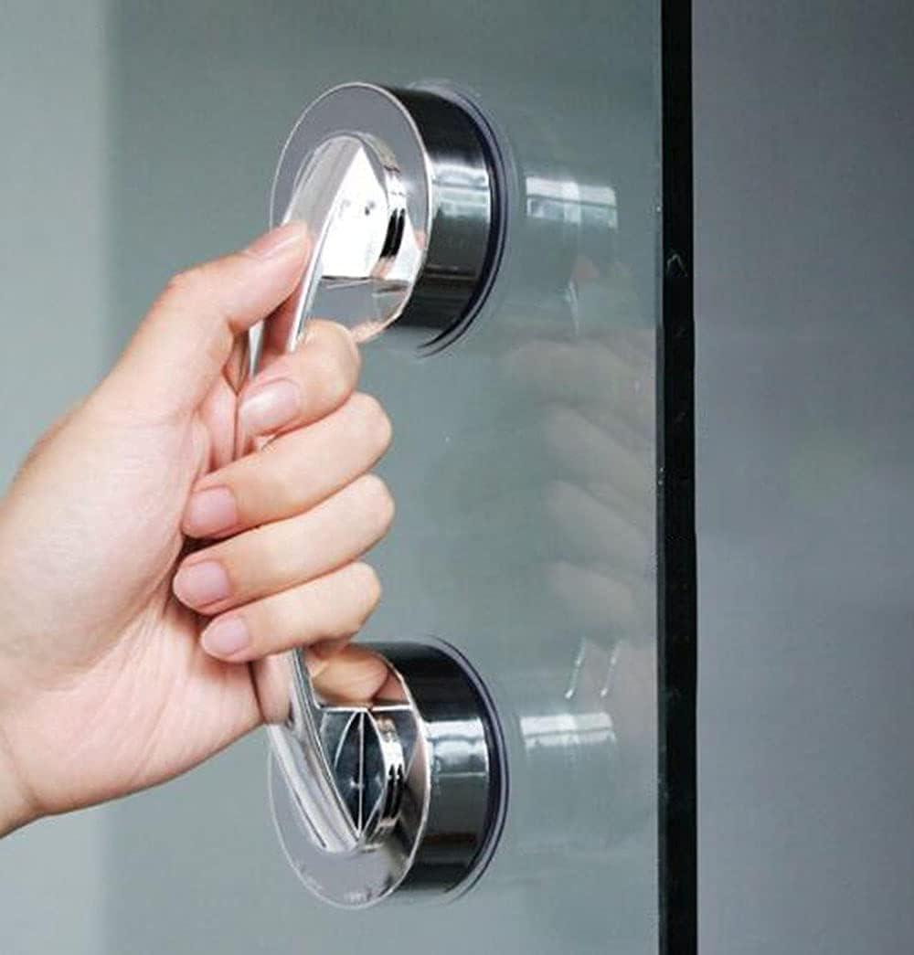 KAFENDA Glass Door and Window Handles, Bathroom Sliding Doors, cabinets, wardrobes, Suction Cups, Non-Marking Handles, Non-Porous Absorption Handles, Shower Grab Bars