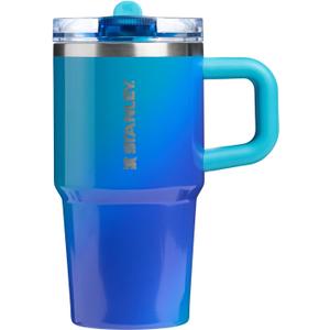 STANLEY Quencher ProTour Flip Straw Tumbler with Leakproof Lid 20 oz | Built-In Straw & Handle | Cupholder Compatible for Travel | Insulated Stainless Steel Cup | BPA-Free | Sea Glass Aura