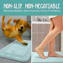 ITSOFT Memory Foam Bath Mat 31x20, Non Slip, Machine Washable, Quick Dry & Absorbent Rugs, Bath Mats for Bathroom Floor, Tub & Shower, Bathroom Rug, Spa Blue