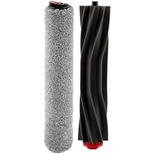 (2 Pack) Omni S1 Pro Replacement Roller Brushes Compatible with Eufy Omni S1 Pro Robot Vacuum Cleaner, 1 Rubber Roller Brush, 1 Roller Mop, Main Brushes Accessories Kit