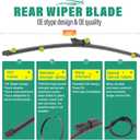 26" 18" 12" Windshield Wiper Blades Replacement for VW Volkswagen Taos 2022 2023 2024 2025 Premium All Weather Front Rear Wipers Set - OEM Quality (Pack of 3)