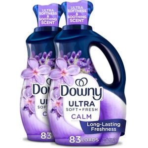 Downy Infusions CALM Liquid Fabric Softener, Soothing Lavender And Vanilla Bean, 56 Fl Oz, Fabric Conditioner For Softness And Scent, Pack of 2
