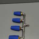 4-in-1 Turbo Nozzle Pressure Washer 4000 PSI 360 Rotating Turbo Nozzle with 1/4 Quick Connector 2.5 Orifice Quadruple Tips
