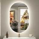 20x32 Inch Oval Backlit LED Bathroom Mirror