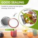 Canning Lids and Rings Regular Mouth, 24Pcs Split Type Metal Mason Jar Lids with Bands for Regular Mouth Ball, Kerr Jars - Food Grade with Silicone Airtight Seal Premium Small Canning Lids
