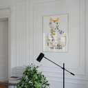 TwoDays Floral Silhouette Cat Wall Art, Cute Botanical Flower poster, Minimalist Abstract Boho Pictures Room Decor, Gift for Cat Lovers (12" X 16", UNFRAMED)