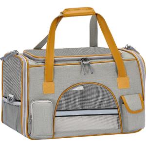 18x11x11 Inches Cat Carrier Fits Pets Up to 16 lbs, Anti-Collapse Design, Multiple Storage Pockets, Cat Carrier Soft Ideal for Medium Cats, Puppy, Rabbits and Other Small Animals