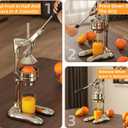 Nisorpa Stainless Steel Manual Juicer Commercial Hand Press Citrus Juicer Machine Fruit Squeezer Pomegranate Orange & Lemon Squeezer for Home Restaurant