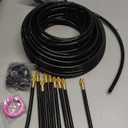 360 Adjustable Drip Irrigation System - Garden Watering Atomizing System with 16 Nozzles, Greenhouse Accessories for Yard, Lawn, Plants, Garden, 5/16 inches Hose, 50 ft