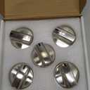 AMI PARTS WB03X24818 Gas Stove Knob Replacement for GE,100% Stainless Steel Stove Replacement Knobs PS11729081 AP5989029,Compatible with ge Stove Knob (Not Universal)