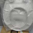 Mayfair Caswell Modern Slow Close Toilet Seat, Durable Plastic Seat, Made in USA, Round, White