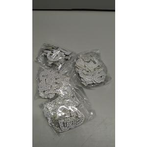 Zeyune 104 Pcs Rhinestones Pearls Iron on Decorative Letter Patches A-z Bling Glitter English Alphabet Applique for Sew on Clothes Bags Hats DIY Craft Supplies, 4 Colors(Diamond Style)