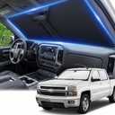 Windshield Sun Shade for Chevy/Chevrolet Silverado 1500 Accessories 2014-2018 Front Window Shade Custom Fit Silverado 1500 Sun Visor Foldable Shade Blocks UV Rays Summer Must Have Car Accessories