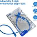 Zip Tie Lock Adjustable Cable Lock for Kids Bike, Helmet, Fridge Cabinets, Drawers, Fences, Toolboxes, Bike Rack, Suitable for Adult, Child, Kid, Baby. 3 Pack (Blue)