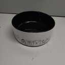 Fun Elements Ceramic Dog Bowls - Large, Non-Slip, 64 Fl Oz, Black with Adorable Dog Patterns (Large, Black)