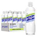 Propel Energy Boost Zero Calorie Flavored Water With Electrolytes and Caffeine, Blueberry Acai, 16.9 fl oz Bottles (12 Pack) (EXP 08/31/26)