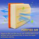 Engine Air Filter for 2018 2019 2020 2021 2022 Jeep Wrangler 2020 2022 Jeep Gladiator 68257030AA