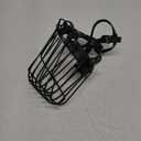 German Shepherd Dog Muzzle Metal Basket for Medium Large Dogs Adjustable Durable Leather Straps Secure Wire Mask for Biting Chewing Barking (Black, L - Size)