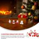 BESPORTBLE Christmas Doll Resin Figurines Set 18 Pcs Miniature Christmas Adornments Shatterproof Small Decorative Artware for Holiday Table and Home D Cor