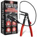 Radiator Hose Clamp Pliers Automotive  Corrosion-Resistant Hose Clamp Tool with Non-Slip Polymer Coating, Tension & Ratchet Locking Mechanisms  Reliable, Easy to Use, Time-Saving for Car Repairs
