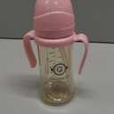 GROSMIMI Spill Proof no Spill Magic Sippy Cup with Straw with Handle for Baby and Toddlers, Customizable, PPSU, BPA Free 10 oz (Pink)