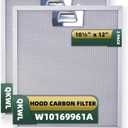 QKWL 5Layer Aluminium W10169961 Upgraded Range Hood Filter for Samsung Kitchen Aid GE Ikea Thermador etc vent hood Fit for W10833076 W10875058 W10870878 W11245983 10.5x12x0.35in 2 Pack