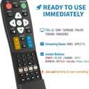 Big Button Universal Remote Control for Seniors, 2-Device Switching, 4-in-1, Easy Operation, and Learning Functionality.TV DVD/VCR/DVB Streaming Box/Soundbar