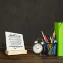 2 x B1 Father's Day Gift: Wooden Plaque with Stand for Dad or Father in Law - Meaningful Sign for Birthday, Christmas