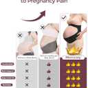 Momcozy Pregnancy Belly Band, CozySupport Ergonest Maternity Belly Band, Invisible Pregnancy Belt for Back, Abdomen, Waist (Black)