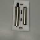 INFOOD Milk Frother Rechargeable with Cover - Coffee Frother Wand, Drink Mixer Handheld with 2 Detachable Stainless Whisks 2 Speed Adjustable for Latte, Cappuccino, Hot Chocolate, Egg, Silver