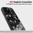 Genuine Forged Carbon Fiber Case for iPhone 14 Pro, Military Grade Drop Protection, Shockproof Phone Cover with Aluminum Alloy Buttons and Camera Frame - Glossy Black