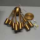 LynPon Gold Ceiling Light Fixture, 8 Lights Plating Golden Sputnik Semi Flush Mount Ceiling Lights, Brass Chandelier Kitchen Mid Century Lighting Fixture for Living Dining Room Bedroom Hallway