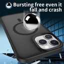 Gyizho Magnetic Case for iPhone 11 Pro Case [10FT-Grade Drop Tested & Compatible with MagSafe] Translucent Matte Back, Anti-Fingerprint Anti-Scratch 5.8 Inch, Black