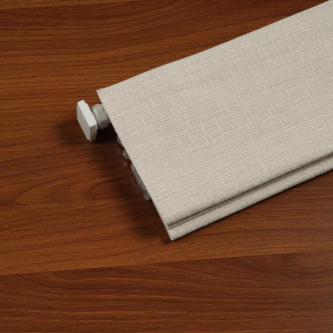 No Drill 70% Blackout Roman Shades for Windows 29" W x 64" H | Cordless, Room Darkening Roman Blinds for Home Living Room Indoor Window, 4 Steps to Install, 1.3 Inch Window Depth Need