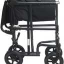 Karman K-T-2700 19" Seat 29 lbs. Lightweight Steel Transport Wheelchair with Detachable Armrest