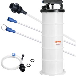 VEVOR 6.5L Manual Fluid Extractor Pump, Oil Changer Vacuum Fluid Extractor, Oil Extractor Change Pump for Automotive, Oil Change & Fluid Change Tool with Dipstick and Suction Hose (6.5L)