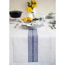 Solino Home Stripe Linen Table Runner 72 Inches Long - 100% Pure Linen Navy and White Farmhouse Table Runner 18 x 72 Inch for Dining, Dresser, Spring, Easter, Winter