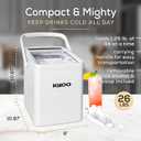 Igloo Automatic Self-Cleaning Portable Electric Countertop Ice Maker Machine With Handle, 26 Pounds in 24 Hours, 9 Ice Cubes Ready in 7 Minutes, With Ice Scoop and Basket, White