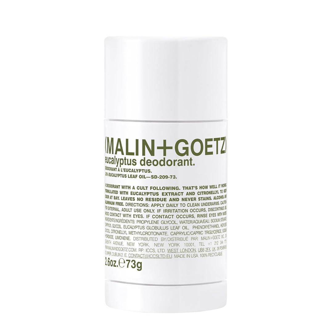MALIN+GOETZ Deodorant | Eucalyptus, Bergamot, Otto Scents | Aluminum-Free, Residue-Free, Refreshing Gel Stick Formula | Vegan & Cruelty-Free (2.6oz & 1oz Sizes)