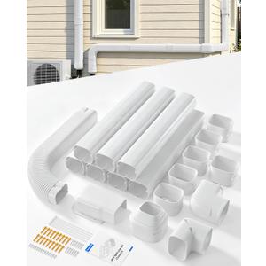 4'' 26Ft Mini Split Line Set Cover, Upgraded UV-Proof PVC Pipe