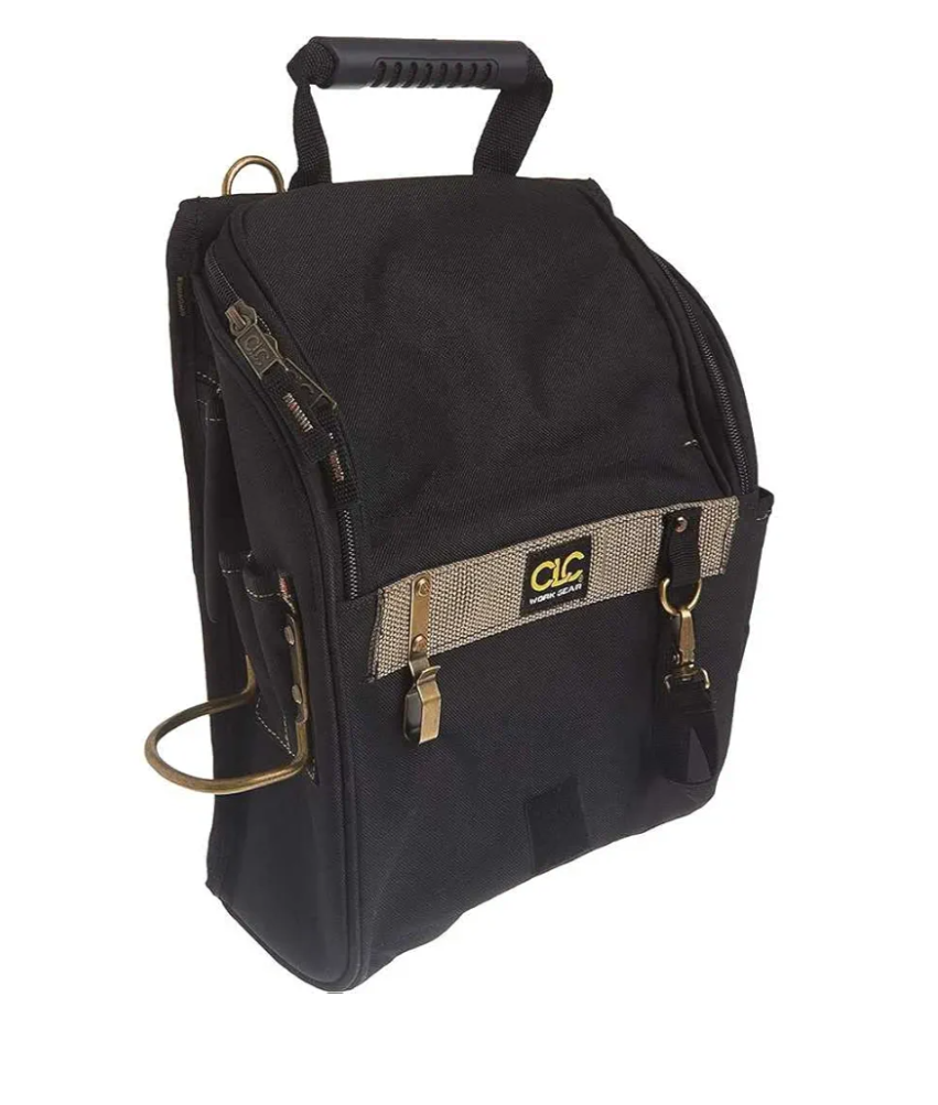CLC Custom Leathercraft 1509 Zippered Professional Electricians Tool Pouch, 21 Pocket , Black