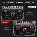 LECART Car Interior Accessories Fit for Jeep Grand Cherokee 2022-2014 AC Knob Covers & 4WD Switch Knob Cover Red Auto Decoration Stylish Metal Decal Decor Trims 4Pcs