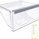 UPGRADED W11162446 Refrigerator Crisper Drawer Compatible with Whirlpool Refrigerator Drawer W11162446 Whirlpool Crisper Drawer Replacement Parts WRS325SDHZ08 WRS321SDHZ01 WRS315SDHM08 Fridge Drawer