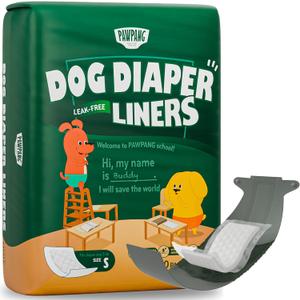 Disposable Dog Diaper Liners Booster Pads for Male & Female Dogs, 100ct, 4 Sizes Options, Doggie Diaper Inserts fit Most Types of Dog Diapers - Pet Belly Bands & Male Wraps (Small (100 ct))