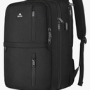 MATEIN Carry on Backpack, Flight Approved Travel Backpack with USB Port, TSA Personal Item Travel Bag fits 17" Laptop, Large Water Resistant Luggage Overnight Weekender Bag for Men & Women, Black