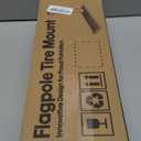 Heavy Duty Flag Pole Tire Mount Holder  Fits Up to 2.44" Telescopic Poles  Portable Metal Wheel Base for RV, Truck, Tailgating & Camping  Black